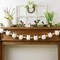 Easter Bunny Garland Decoration – Cute White Bunny with Wooden Beads, Rustic Rabbit Banner for Mantel, Fireplace, Farmhouse, Home & Office Indoor/Outdoor Spring Decor
